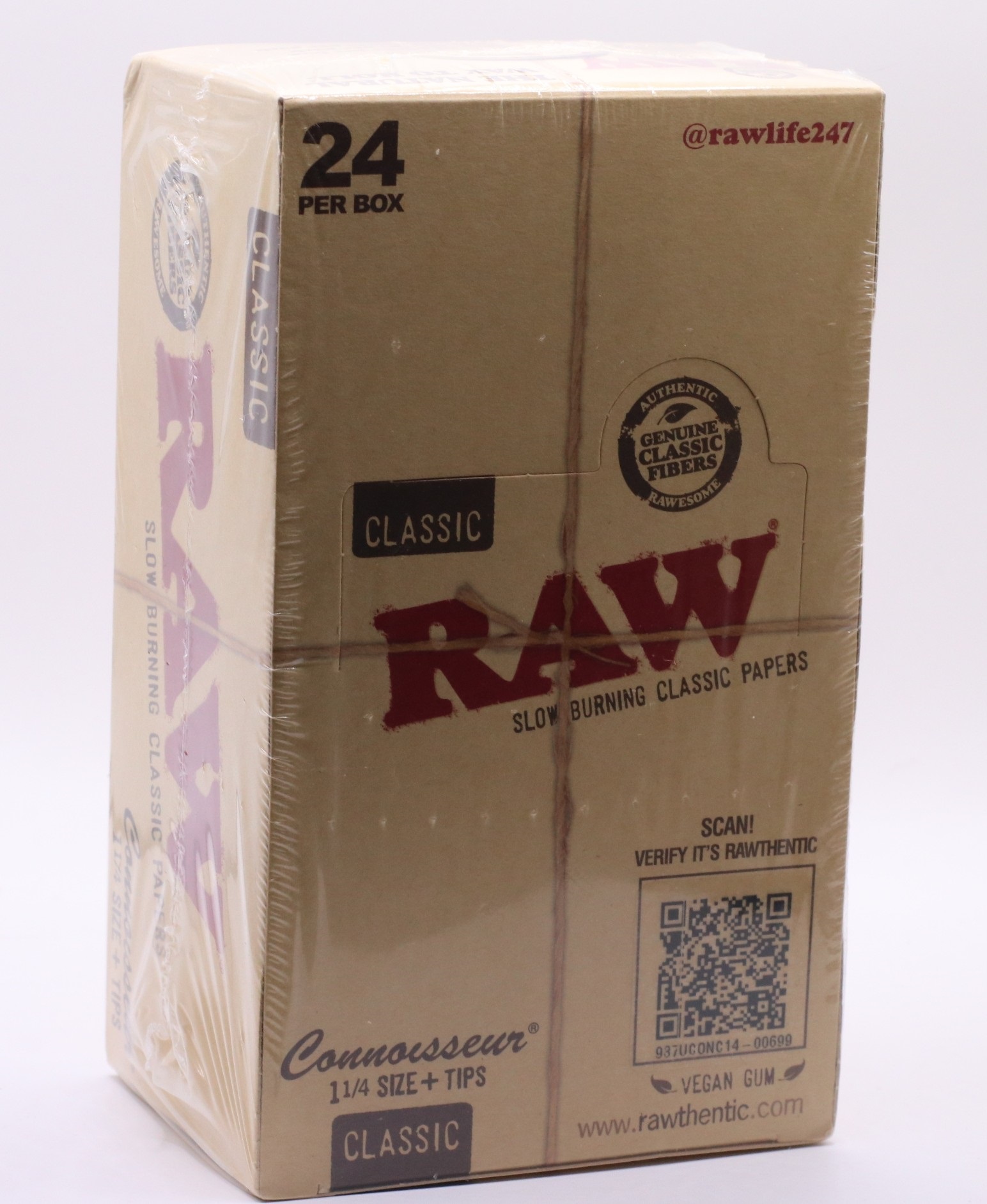 Classic Raw Connoisseur Rolling Papers 1 1/4-50 Leaf Pack - Classic Raw Connoisseur Rolling Papers 1 1/4-50 Leaf Pack