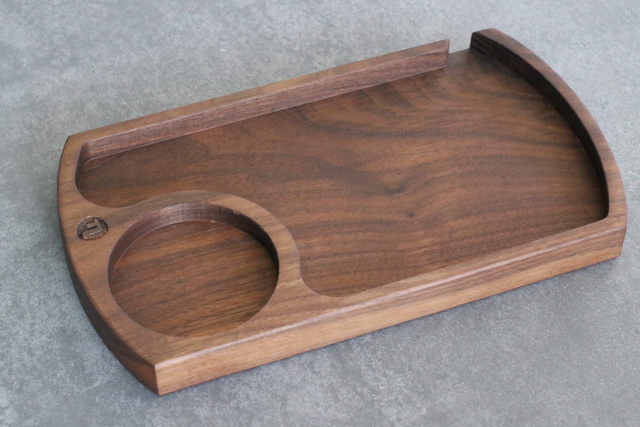 The Ultimate Tray- Handcrafted Walnut Rolling Tray for Smokers