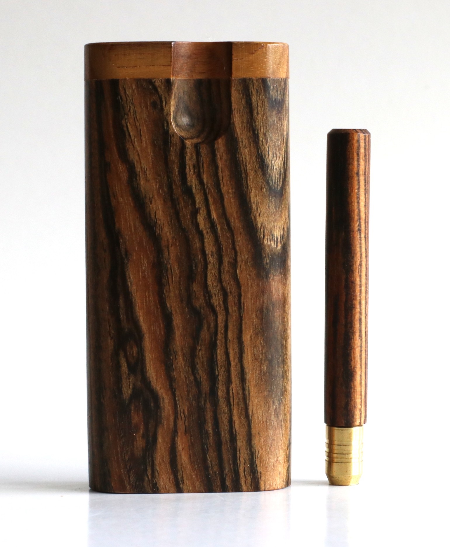 One of a Kind Bocote Swivel Lid Dugout & One Hitter Pipe