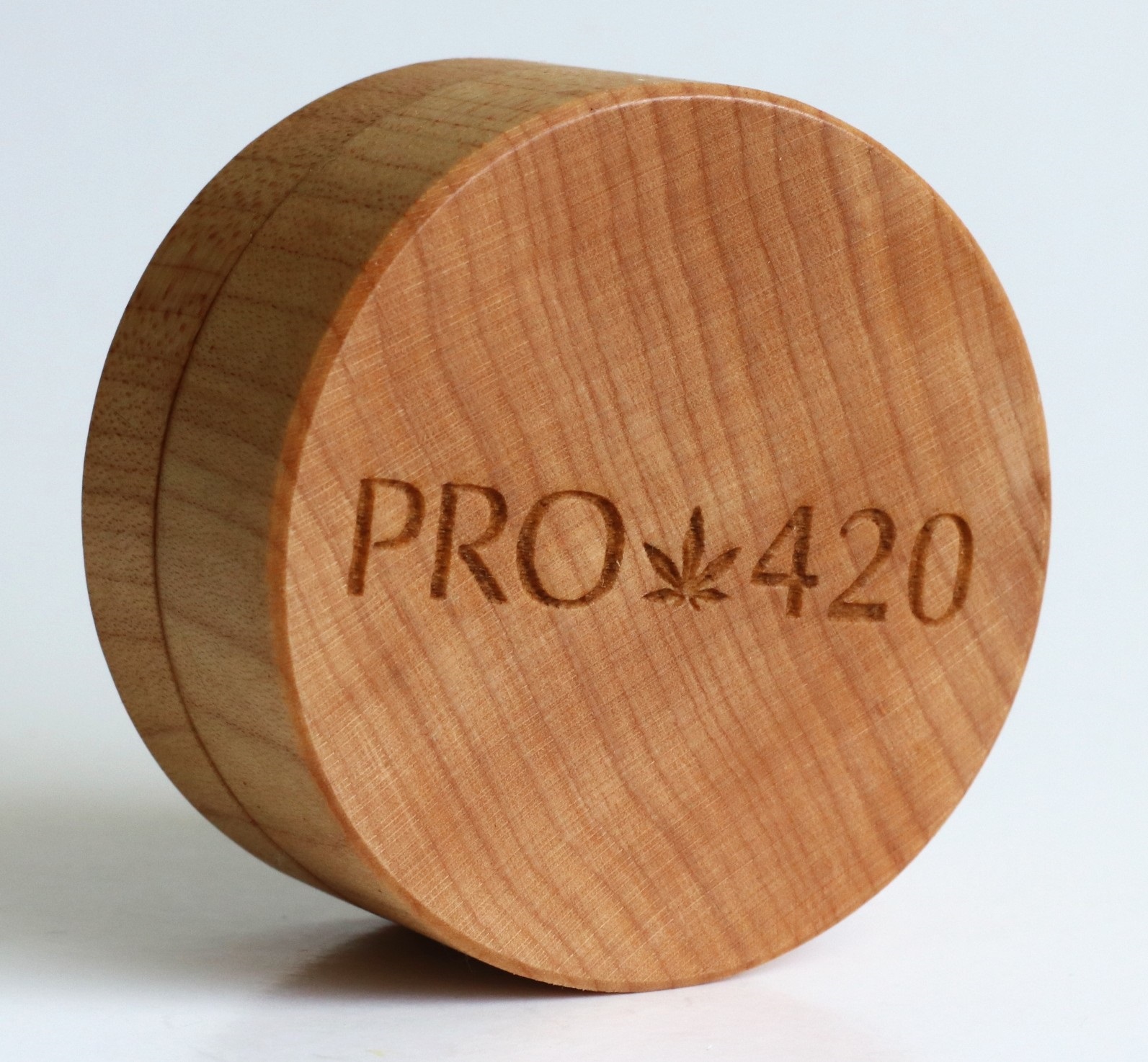 PRO420 Maple Wood Grinder- 2 Piece simple easy to use herb grinder