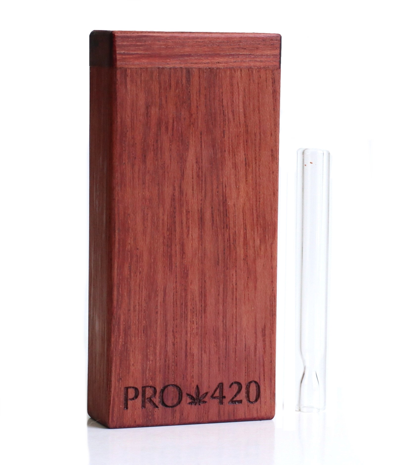 Purple Heart Wood Dugout-PRO420- Premium Stash Box with One Hitter & Stash Cleaner