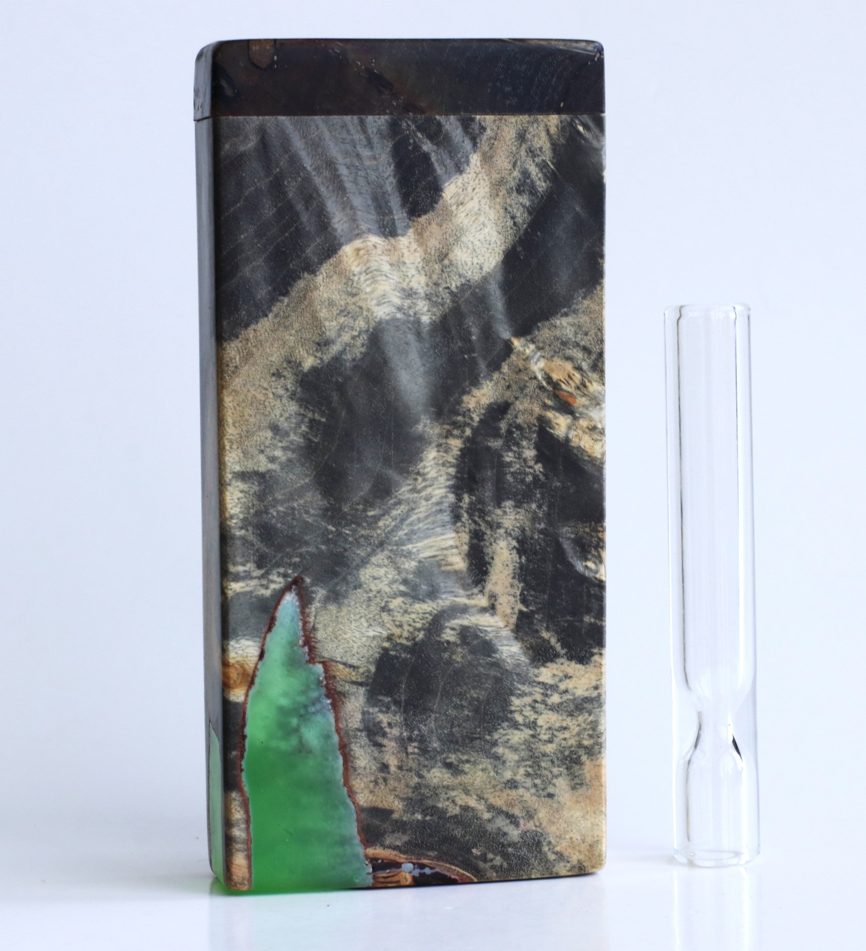 Galaxy Burl Futo Stash Box- Out of this World Wood Dugout- 4" Burled Wood- Best Quality