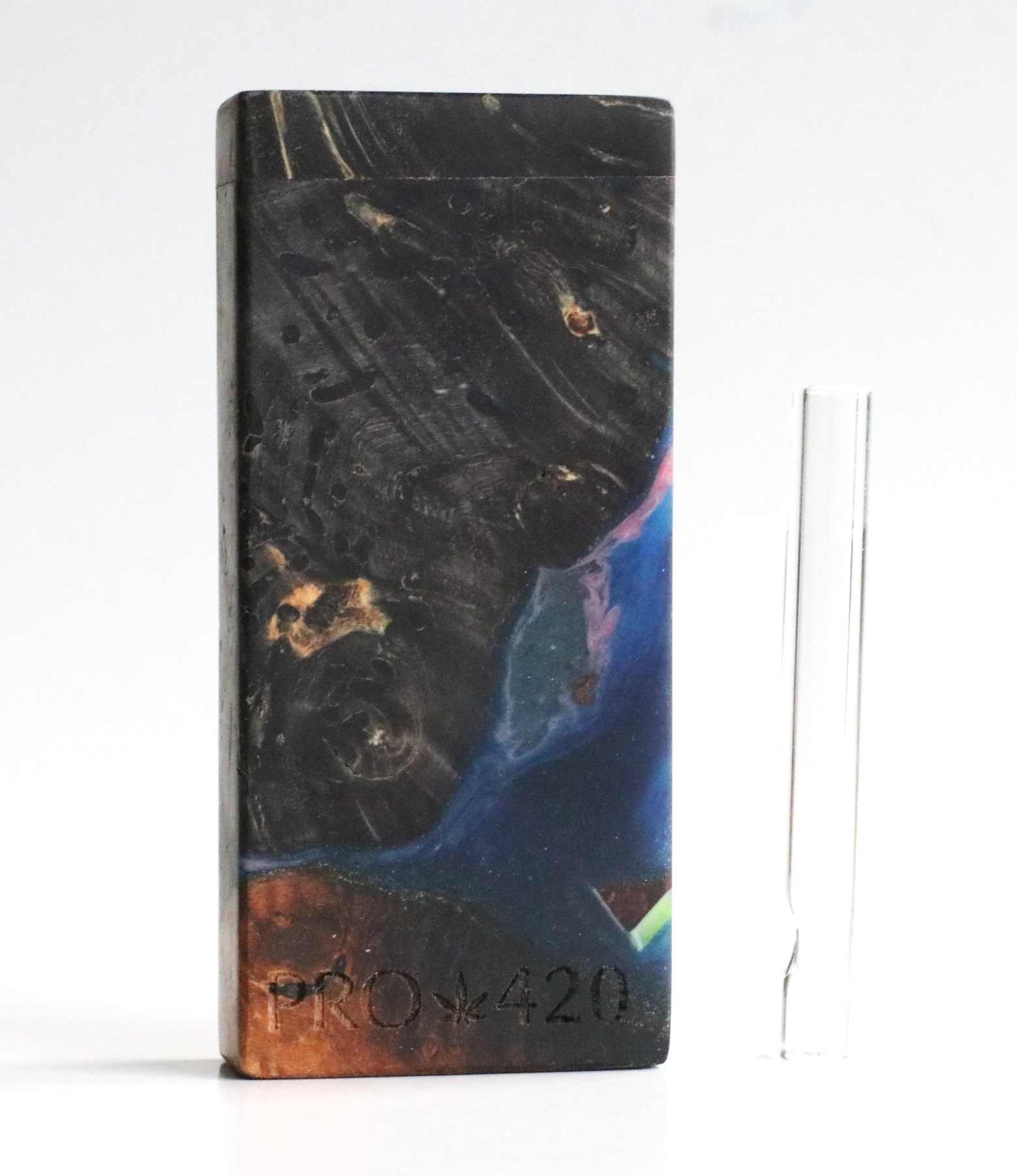 Galaxy Burl Futo Stash Box- Out of this World Wood Dugout- 4" Burled Wood- Best Quality