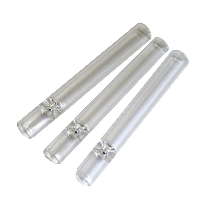 3" Glass One Hitter Pipe-Small Glass Chillum-10mm Diameter