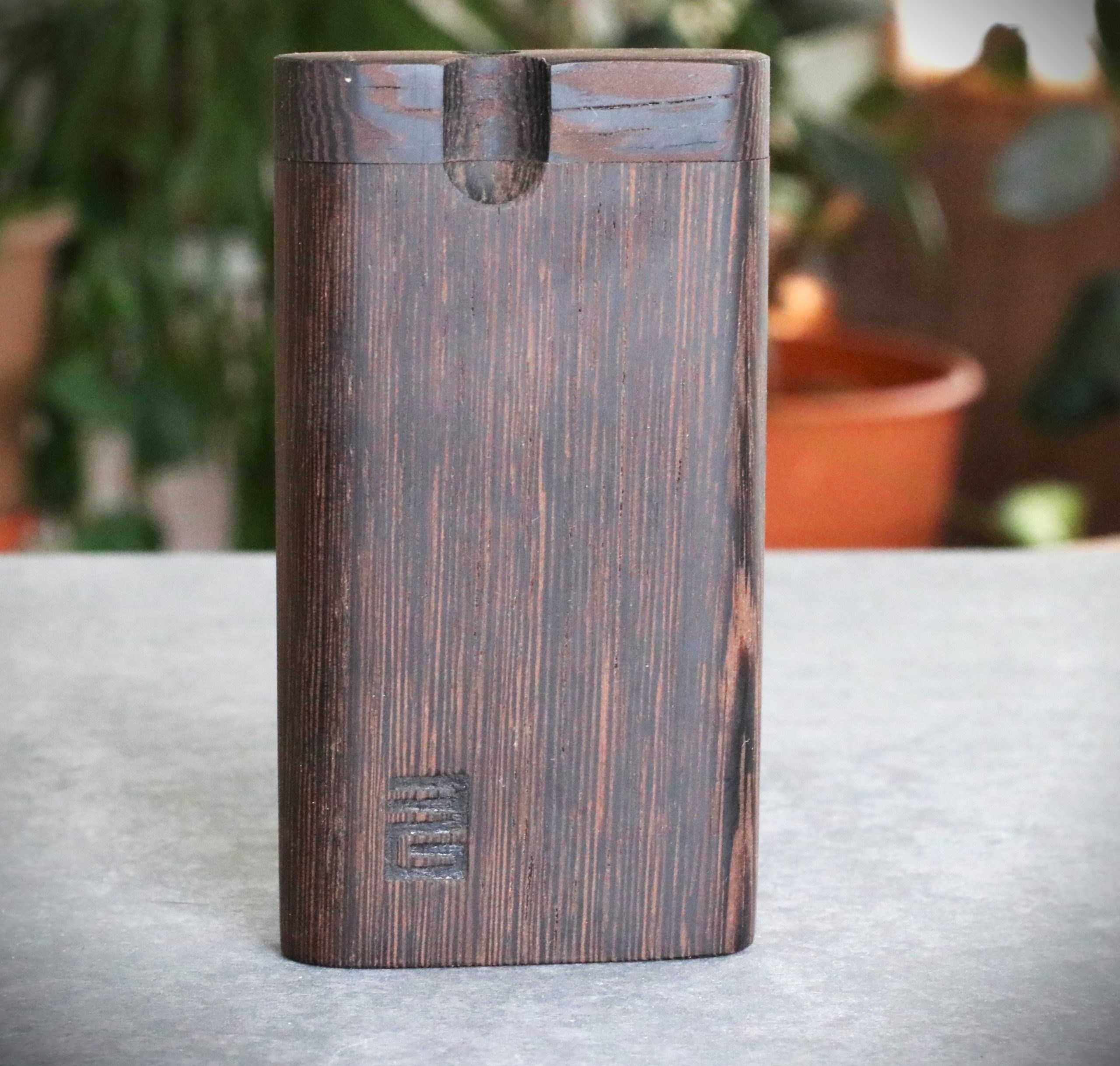 3" & 4" Dark Wenge Dugouts & Pipe-American Crafted Stash Box