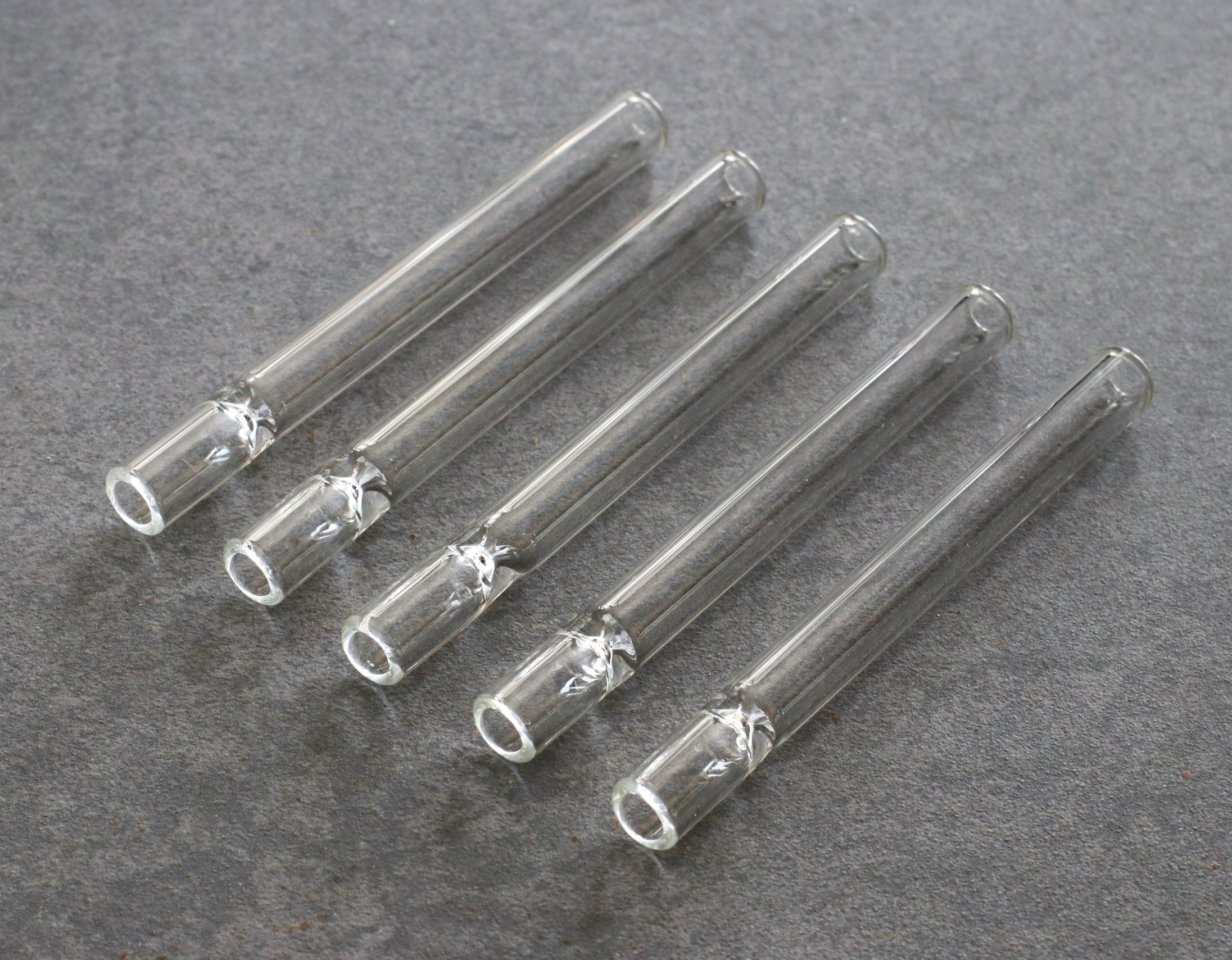 3" Glass One Hitters-8mm diameter-Wholesale Pricing - One Hitter Pipes for 4" Dugouts - 3' Glass One Hitters