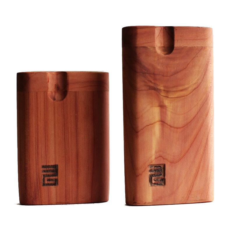 3" & 4" Tennessee Cedar Dugouts with One Hitter- American Handcrafted Stash Box - wood dugout