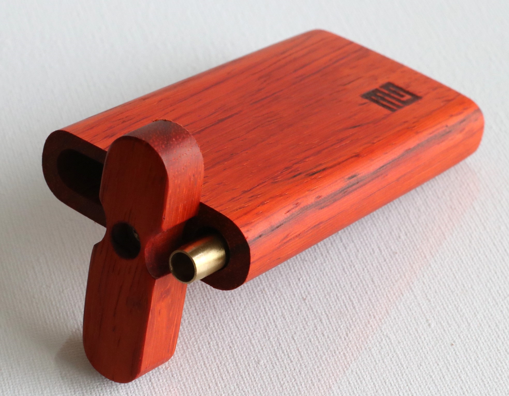 3rd Grain Padauk Wood Dugouts & One Hitter Pipe-American Crafted Stash Box - Wood Dugout stash box