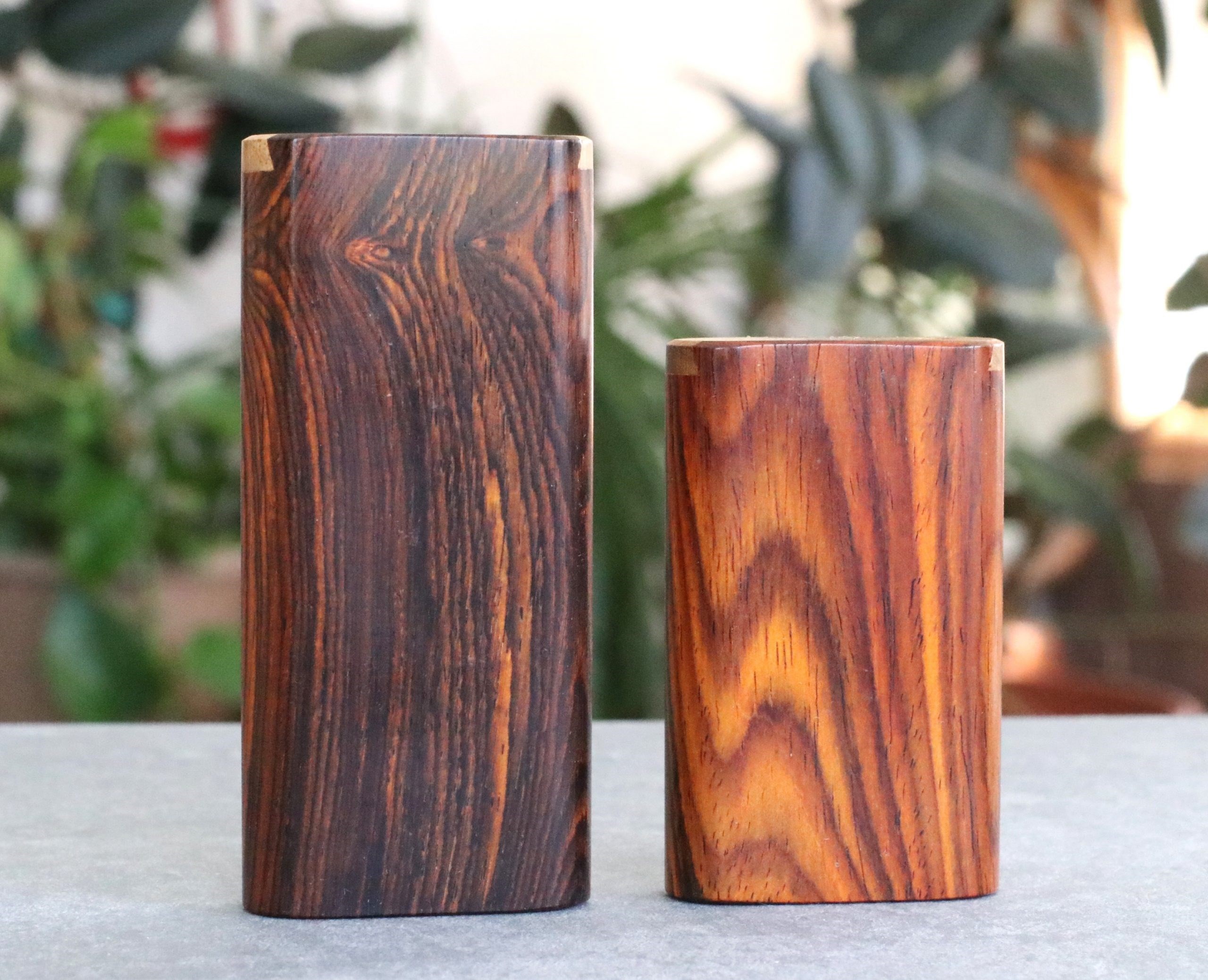 Cocobolo Wood Dugouts and One Hitters- Slider Lid-Handcrafted Functional Art - Cocobolo Wood Dugouts and One Hitters- Slider Lid-Handcrafted Functional Art