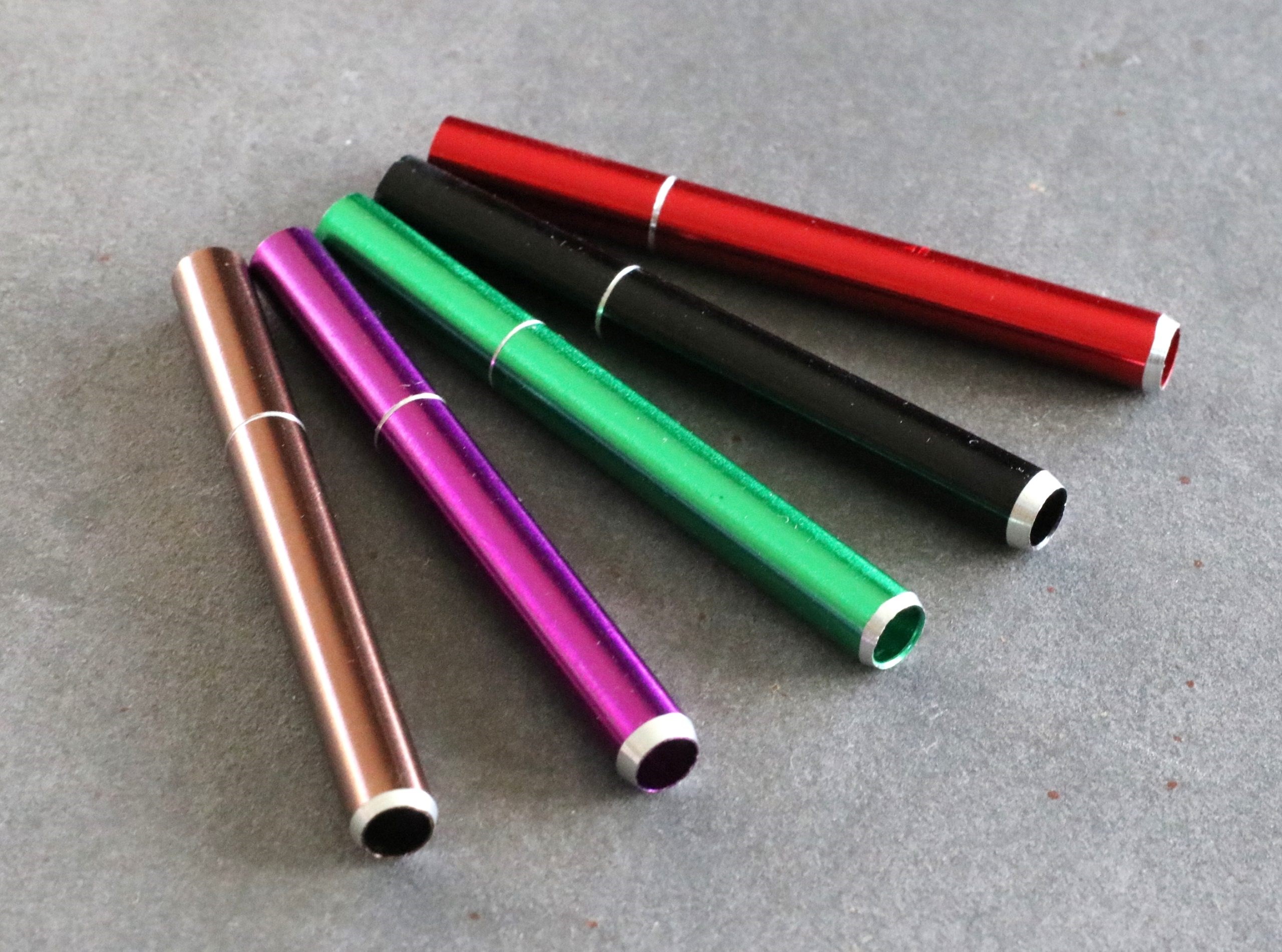 3" Metal One Hitter Pipes- Sleek, Stylish & Smooth- in 5 Colors-Poker for Cleaning Included