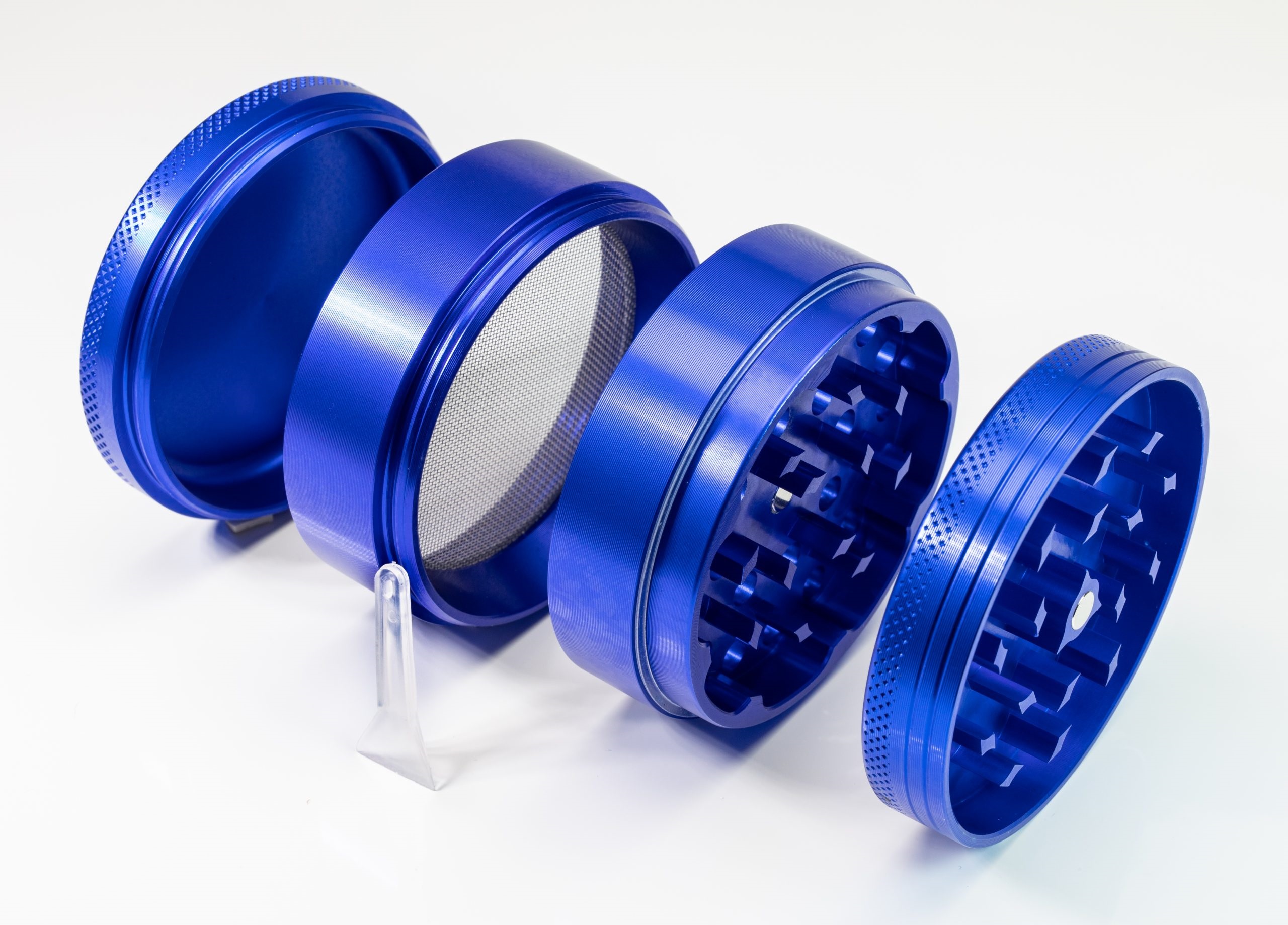 Blue Herb Grinder- 2.5" 4 Piece Professional Grade herb Grinder