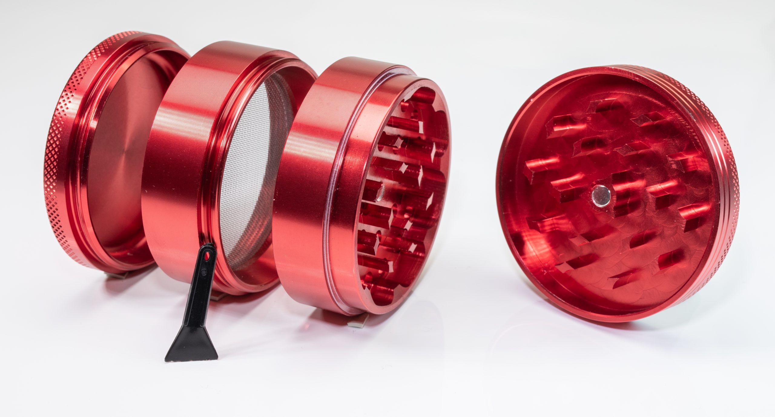 2.5" Red 4 pc Professional Herb Grinder