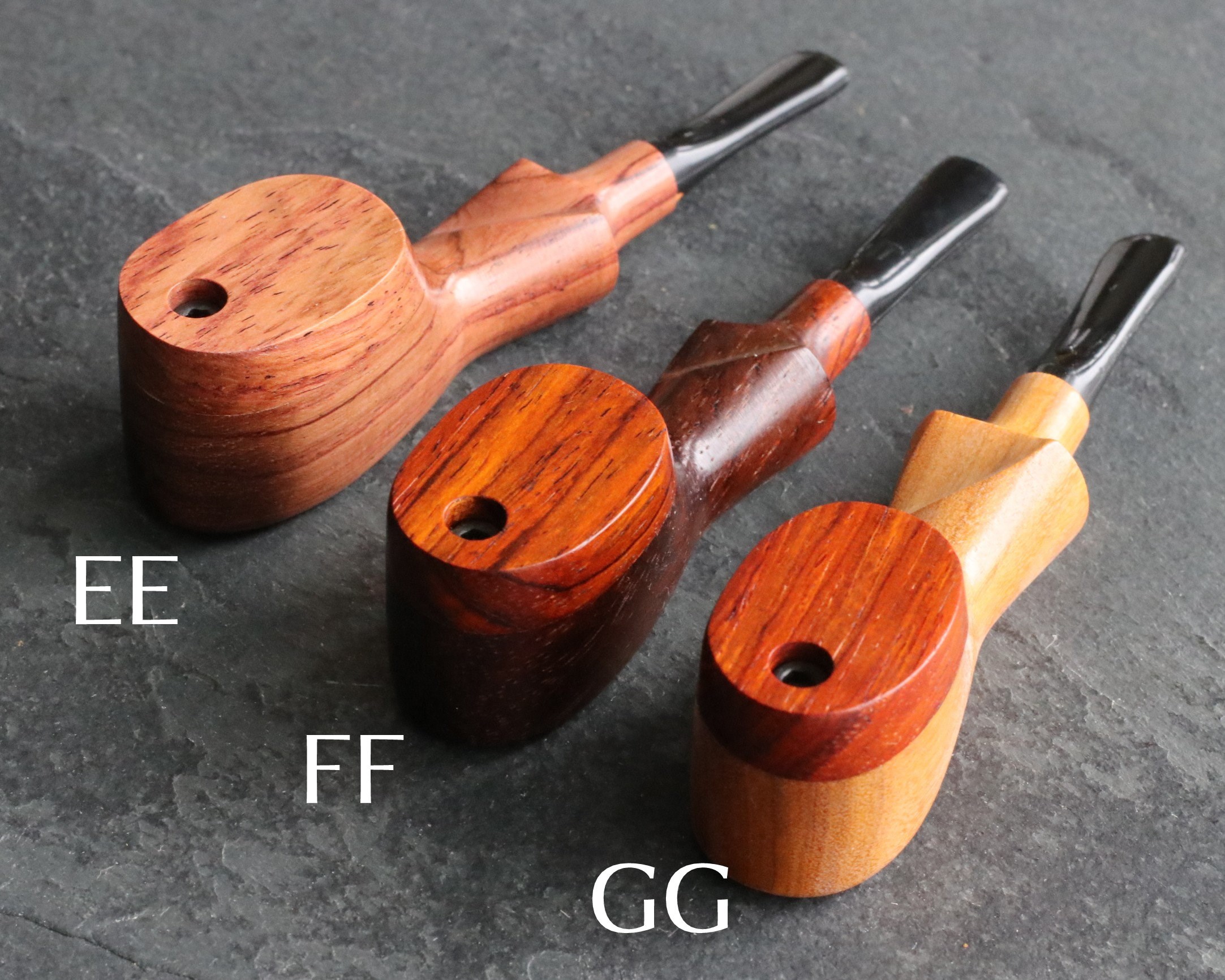 4" Exotic Wood Pipe-L34 ETCH BODY- Swivel Lid- Perfect Gift for Smokers - Exotic Wood Pipe