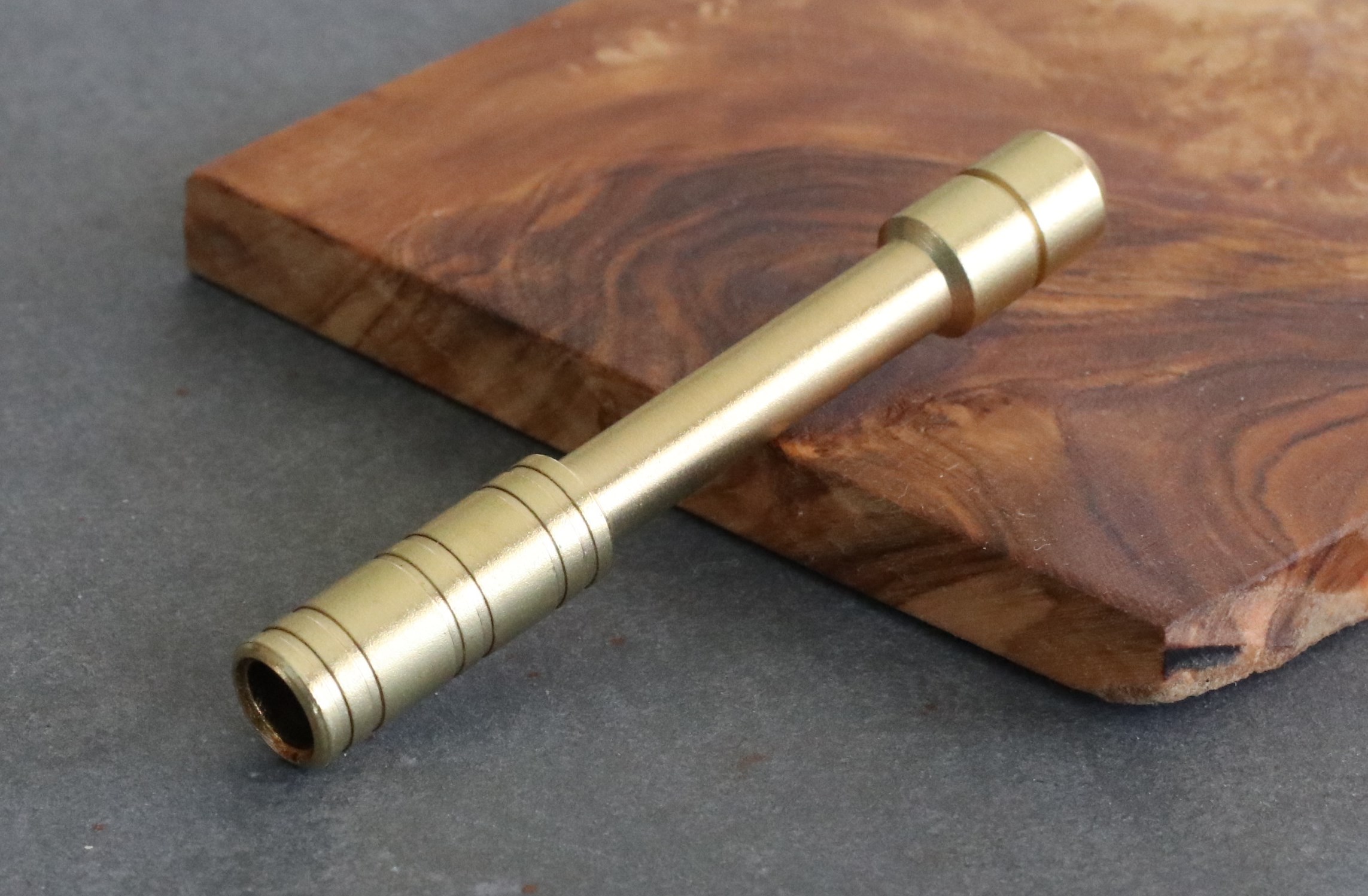 3" Brass One Hitter-Custom Design by American Hit Squad-Model B - Brass One Hitter Pipe
