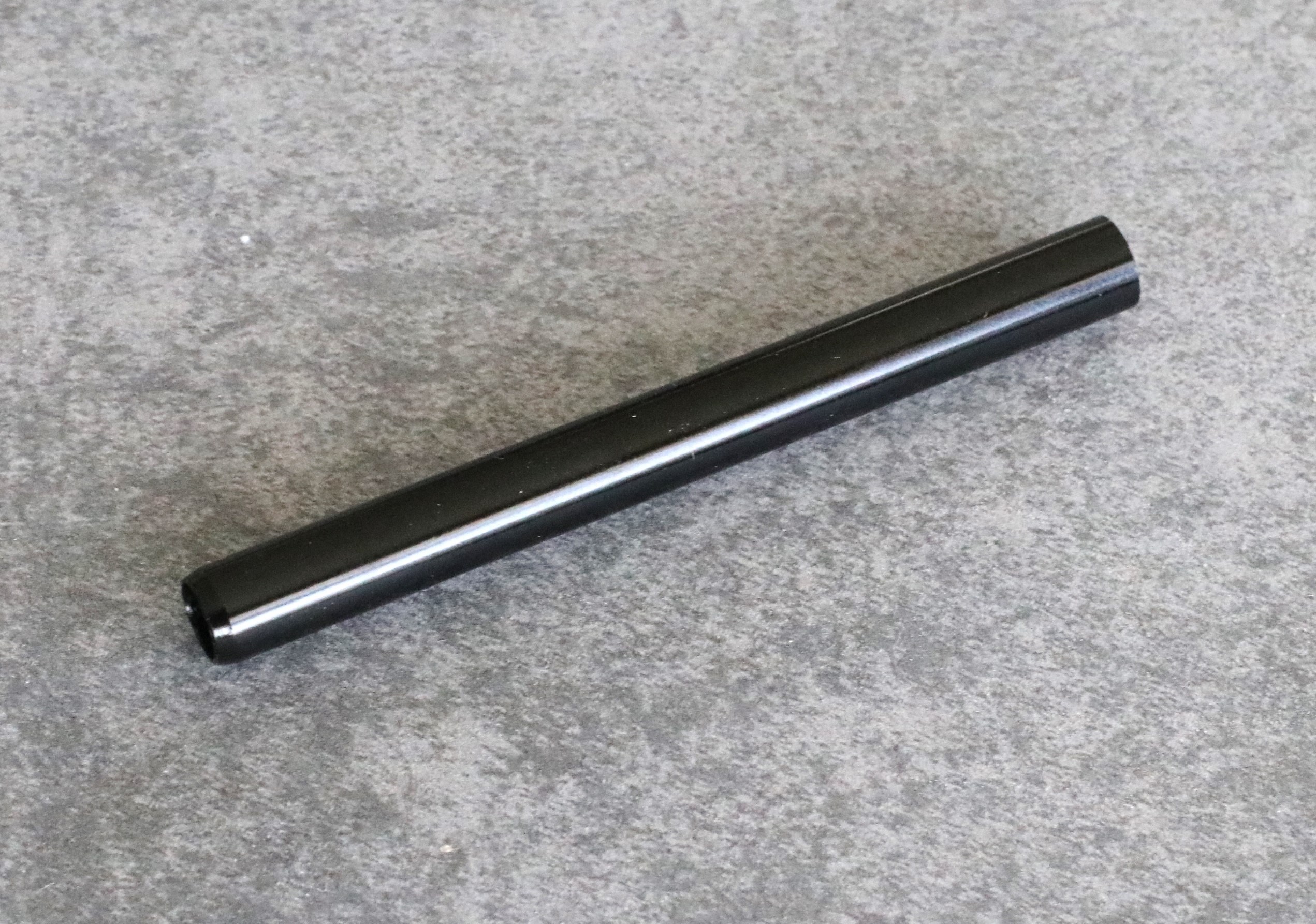 3" Straight Black One Hitter Pipes - 2' Rainbow Wood & Brass Pipes