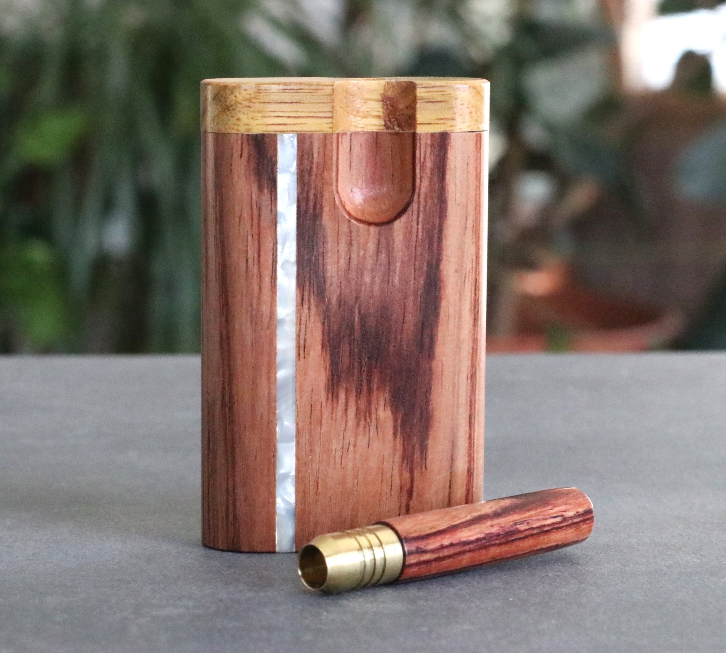 3" & 4" Honduras Wood w/Pearl Inlay- Swivel Dugouts and One Hitters - Honduras Pearl Inlay Dugouts