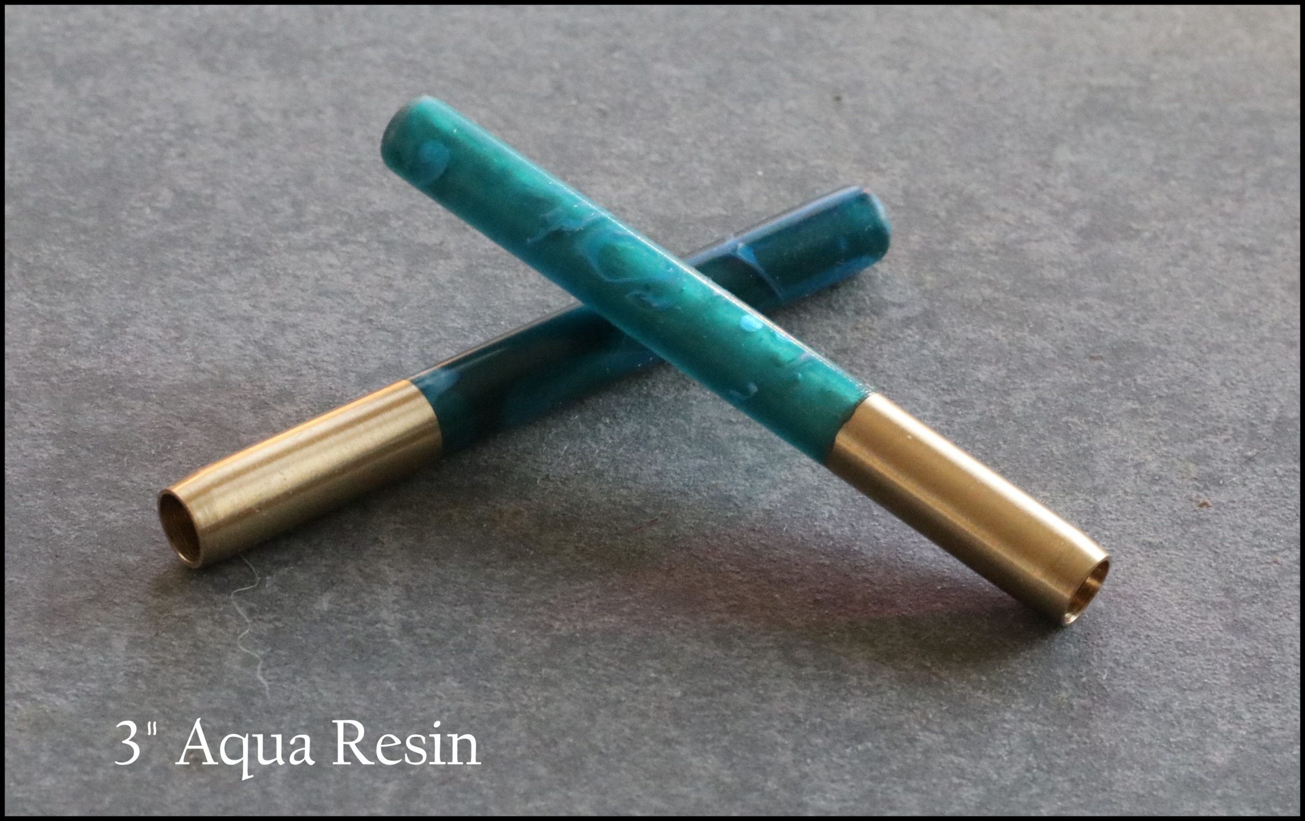 3" Brass One Hitter Pipes-Aqua