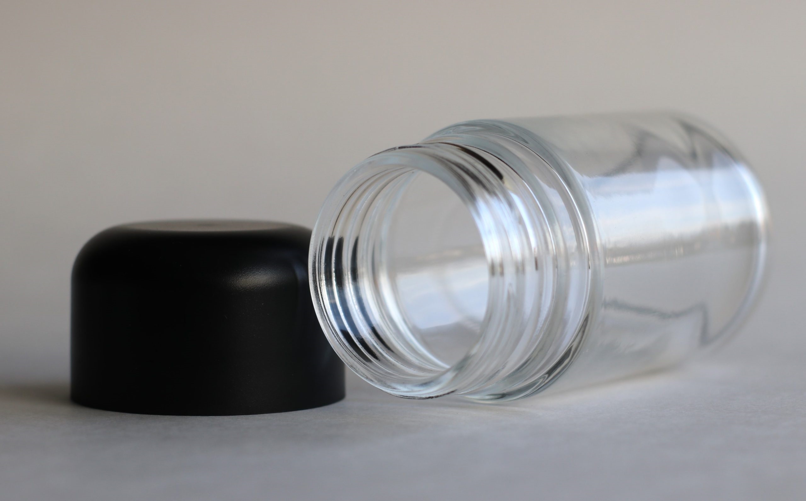 4" Glass Stash Jar-Smell Proof-Child Proof Lid-Safe and Secure Jar