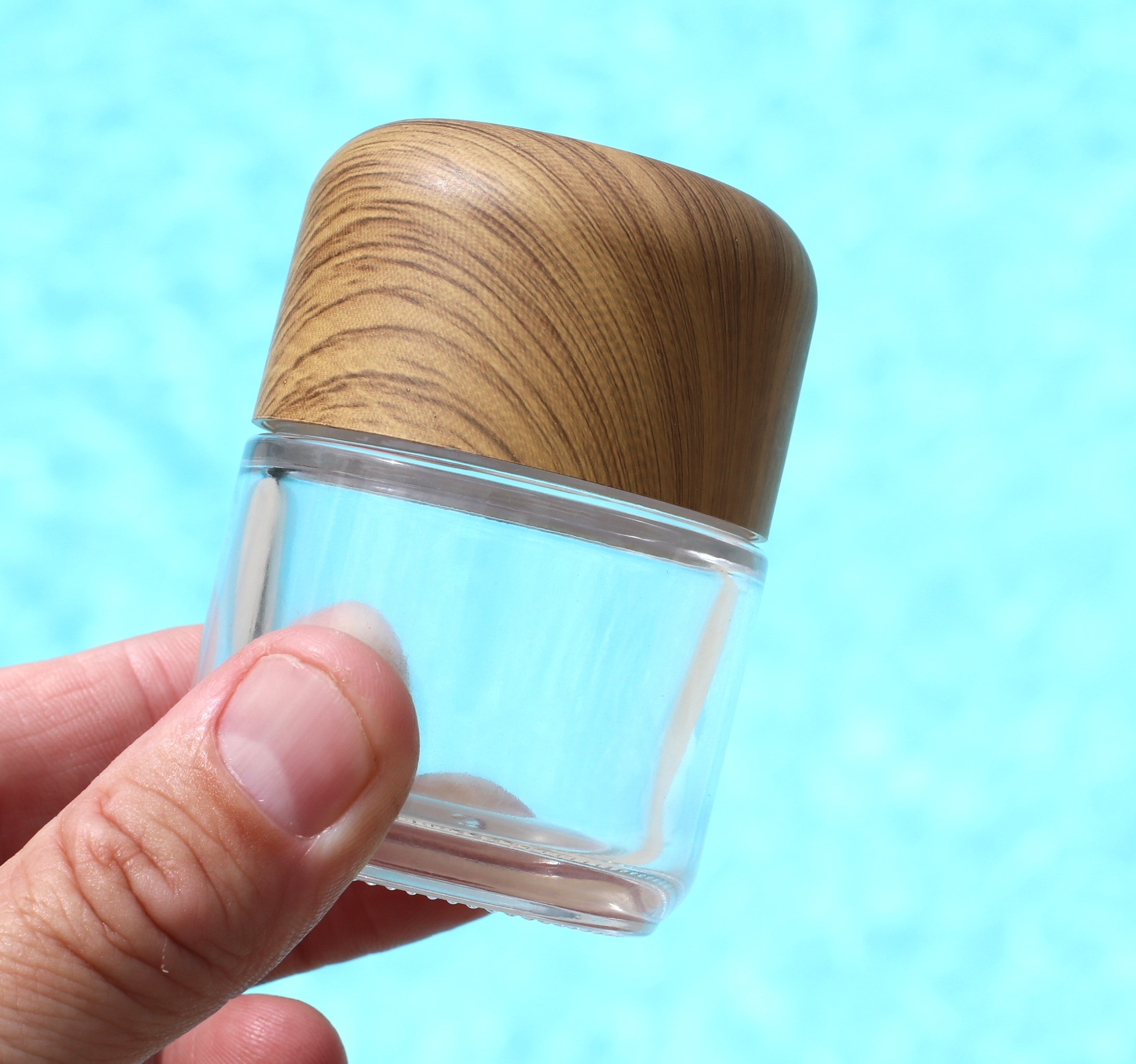 3" Glass Stash Jar-Smell Proof-Child Proof Lid-Safe and Secure Jar