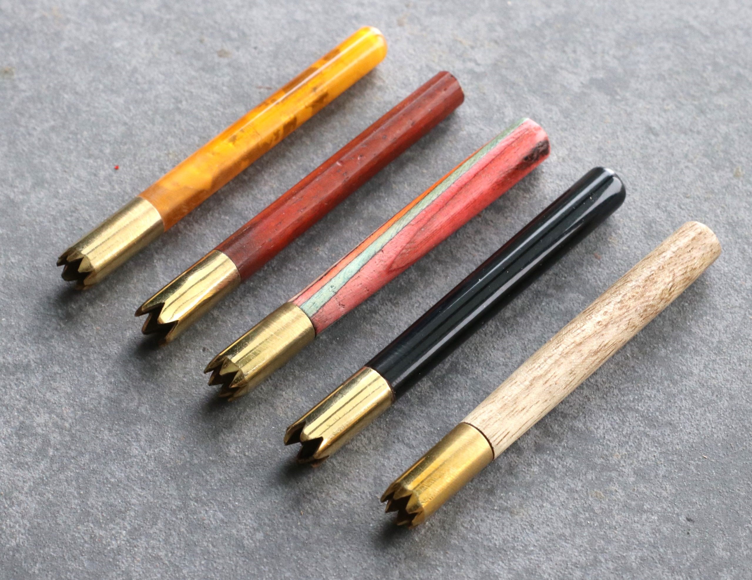 3" Brass One Hitter Pipes- Brass Grinder Tip-Class & Style in a One Hitter Pipe-for 4" Dugouts - Swivel Lid Wood Pipe