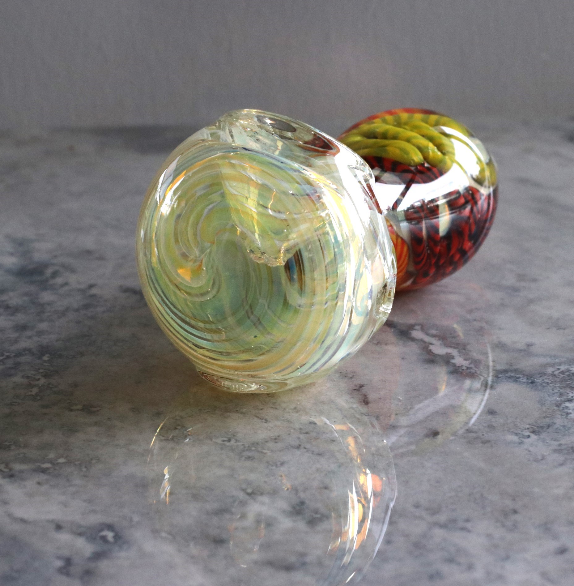 Glass Spoon Pipe-Sturdy Thick Hourglass Spoon Smoking pipe