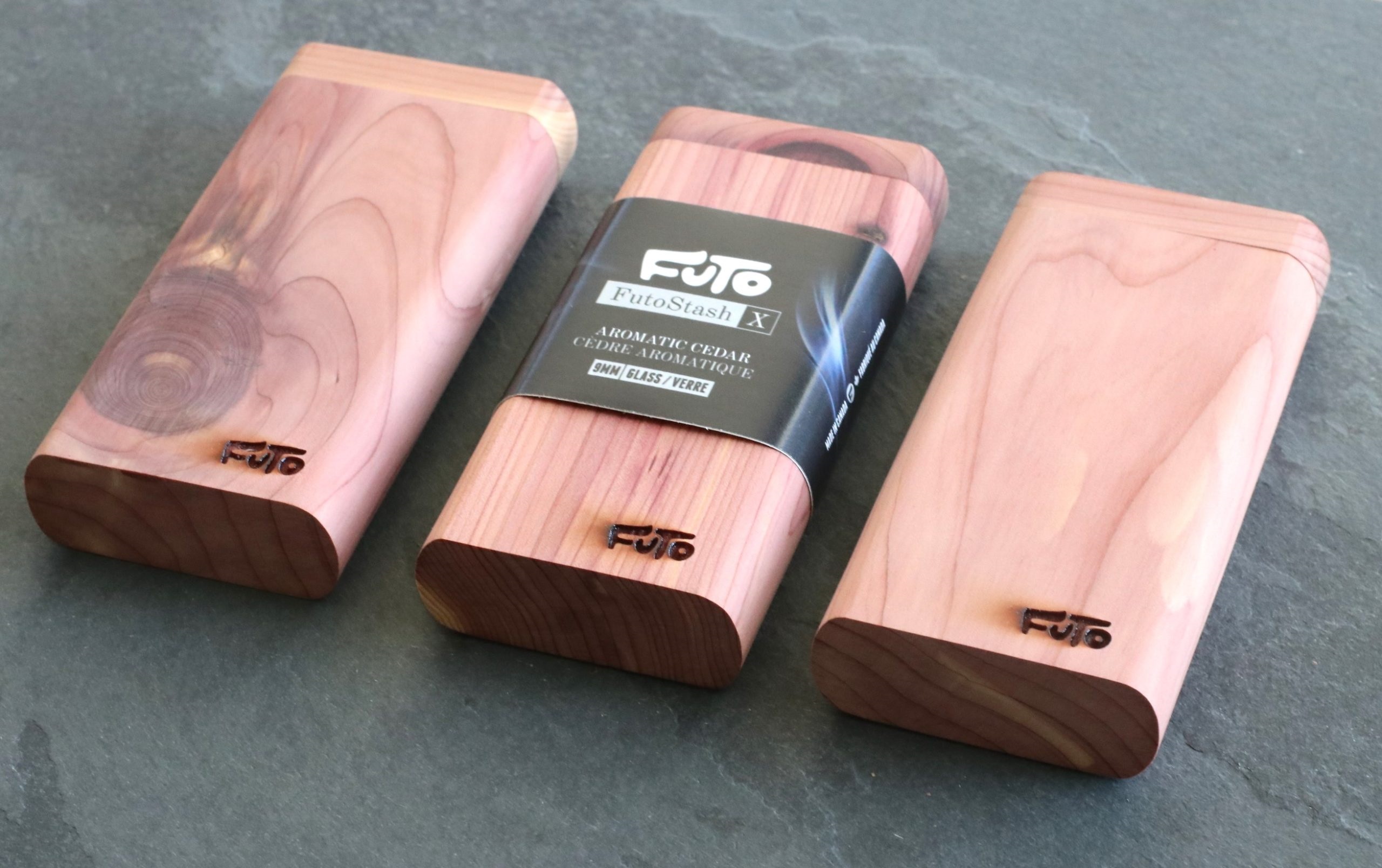 Cedar Wood Dugout- by Futo- Premium Stash Box with One Hitter & Stash Cleaner