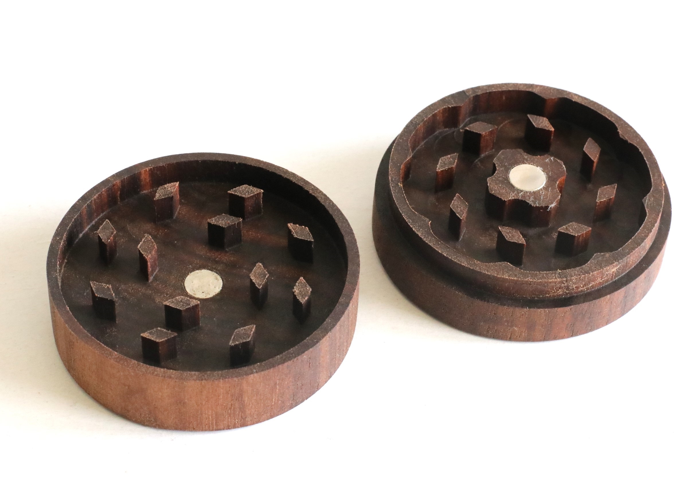 Futo Walnut Wood Grinder- 2 Piece simple easy to use herb grinder - FUTO Wood Grinder