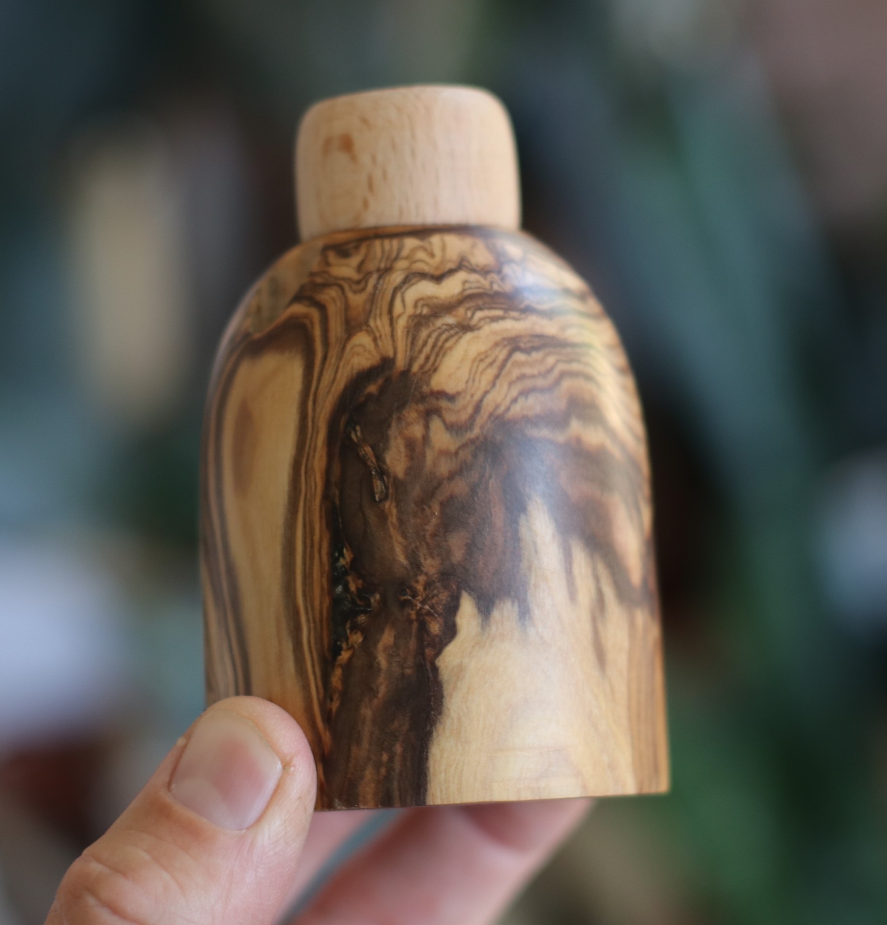 Olive Wood Tabletop Dugout- One Hitter Stash Box- Smoker's Gift