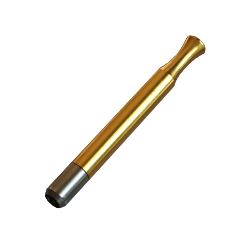 3" Stainless Steel Shark Tip Pipe-Designed for 4" Dugouts w/brass poker - One Hitter Pipe