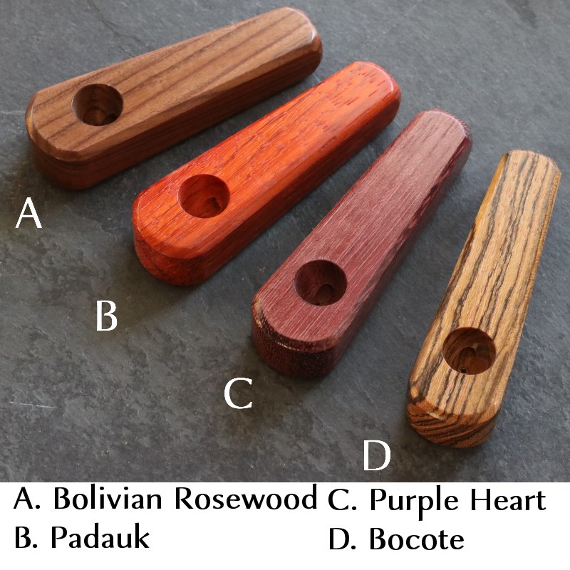 Exotic Wood Pipe-B12-3.25"-American Handcrafted Smoking Pipe - Exotic Wood Smoking Pipe