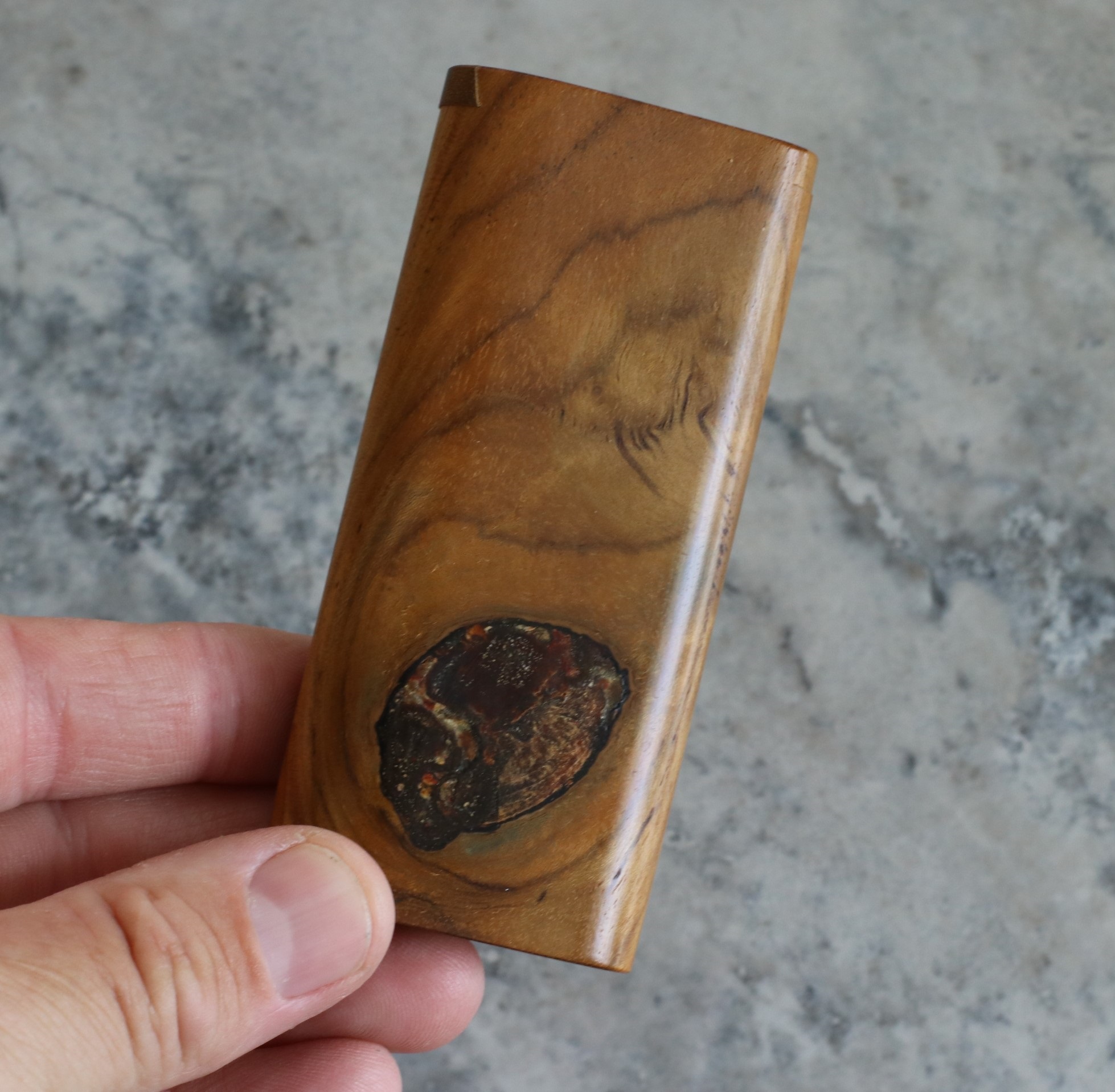 One of a Kind Teak Wood Dugout & One Hitter Pipe - Teak Dugout