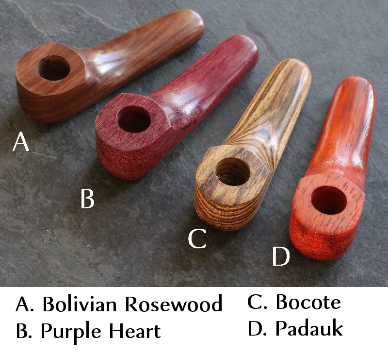 3.5" Exotic Wood Pipe-B46-American Handcrafted Smoking Pipe - Exotic Wood Smoking Pipe