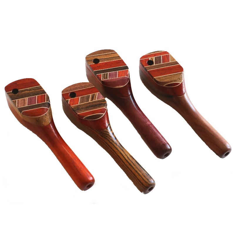 Exotic Wood Swivel Lid Pipe-TP26LT-4"-American Handcrafted Smoking Pipe - Crafted Wood Smoking Pipes