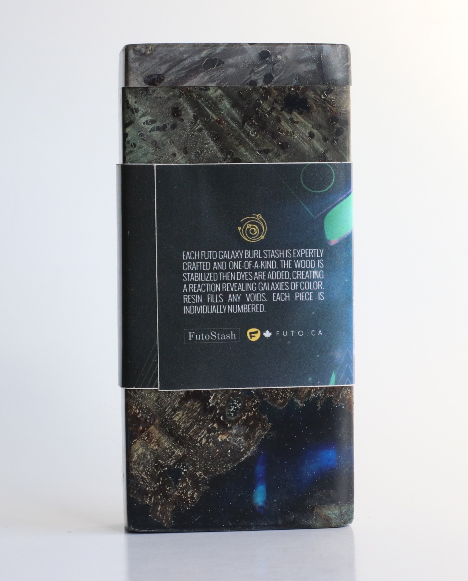 Galaxy Burl Futo Stash Box- Out of this World Wood Dugout- 4" Burled Wood- Best Quality