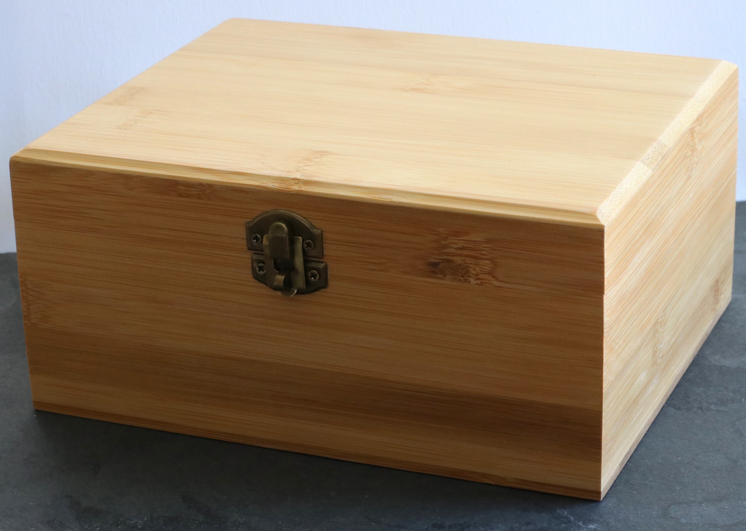 Bamboo Stash Box-Treasure Box-Jewelry Box-Keep Safe-9" x 7" - Bamboo Wood Treasure Box