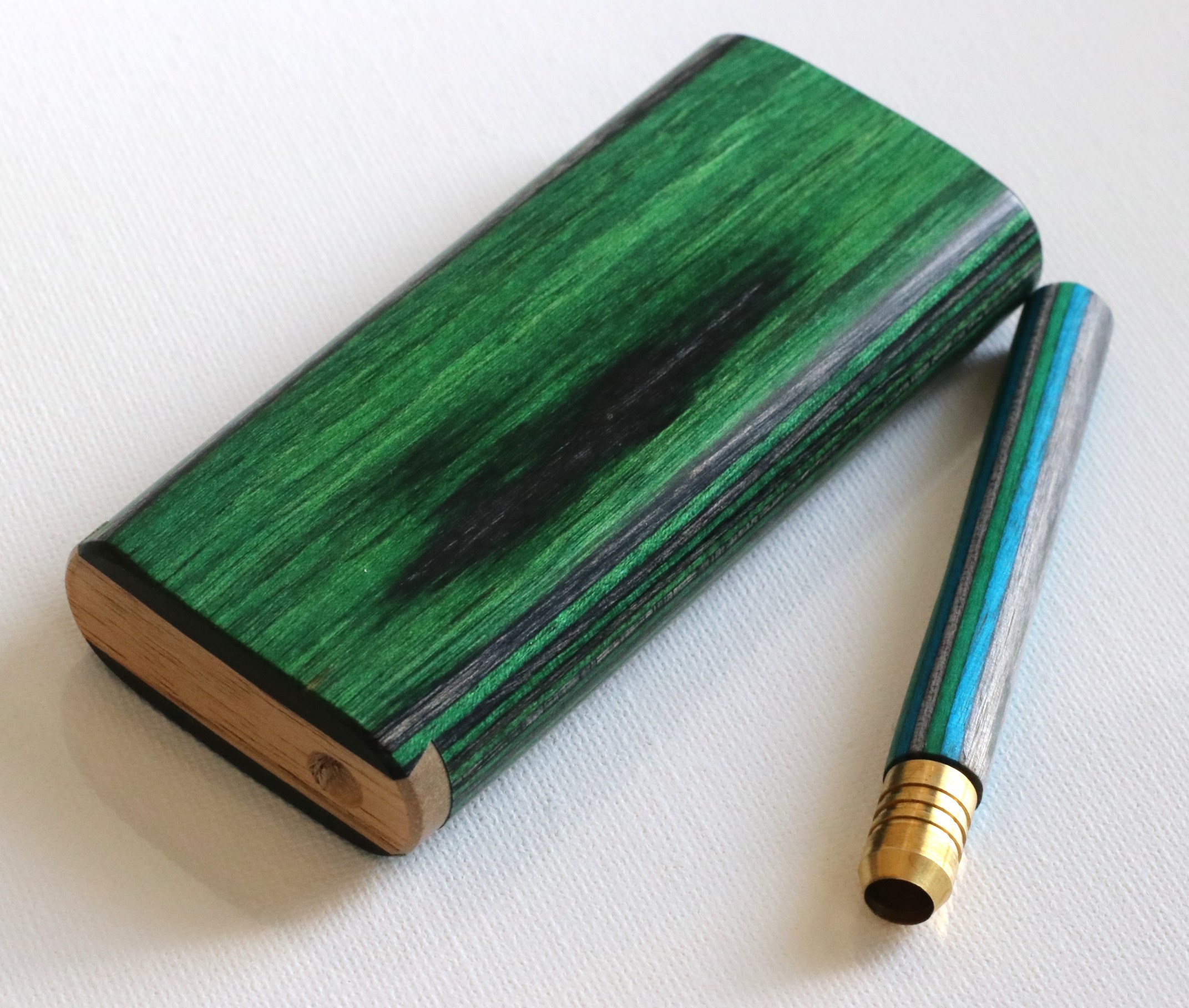 Diamond Wood Slider lid Dugout-Classic Smokers Stash Box - Slider Lid Dugouts