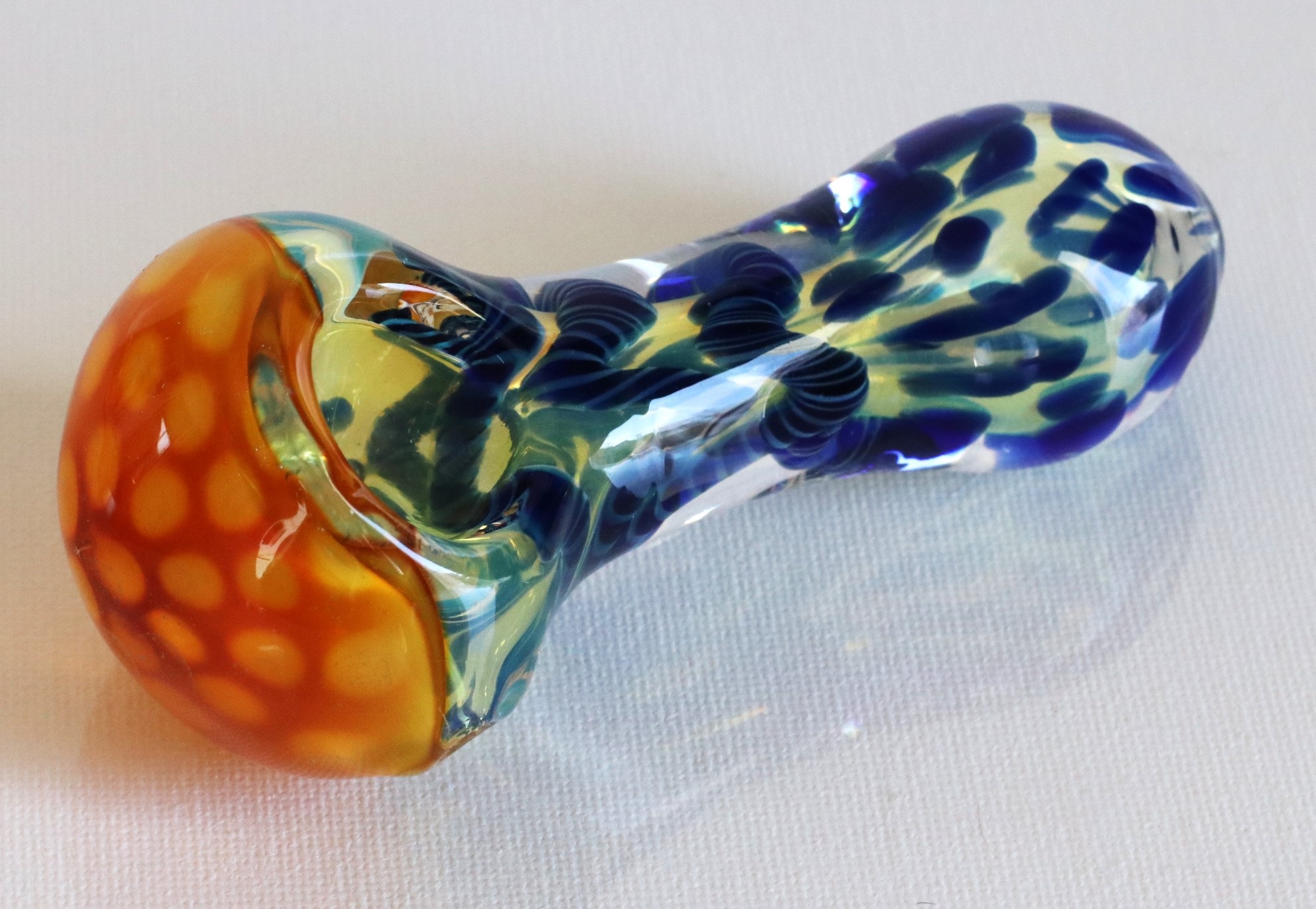 4" Glass Spoon Pipe- Snake Charmer 100mm - Glass Spoon Pipe