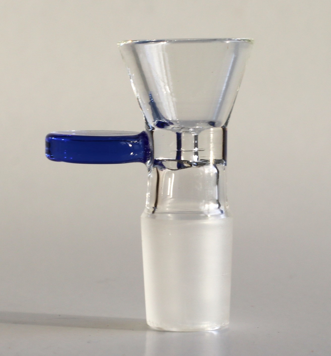 Glass Bowl Insert-18 mm- Frosted Male Bowl with Glass Handle - Glass Bowl Insert