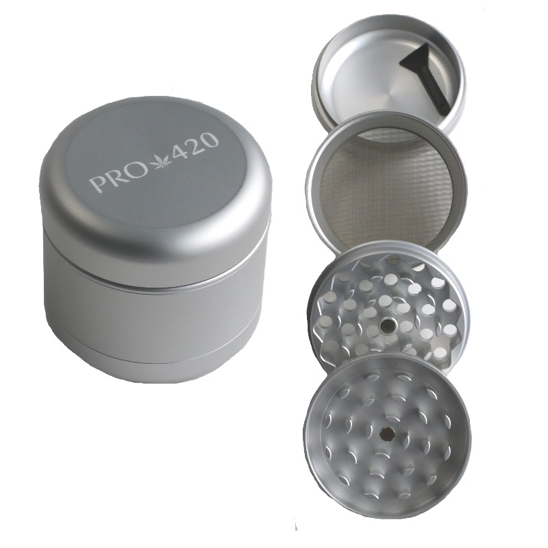 PRO 420 Herb Grinder-2" Diameter-4 Piece Professional Herb & Marijuana Grinder - PRO 420 Herb Grinder