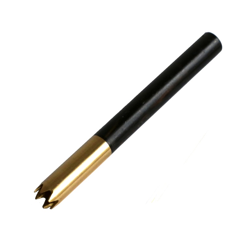 3"Brass Grinder Tip Pipe-Designed for 4" Dugouts-Ebony Wood Heat Cover - Brass Grinder Tip Pipe