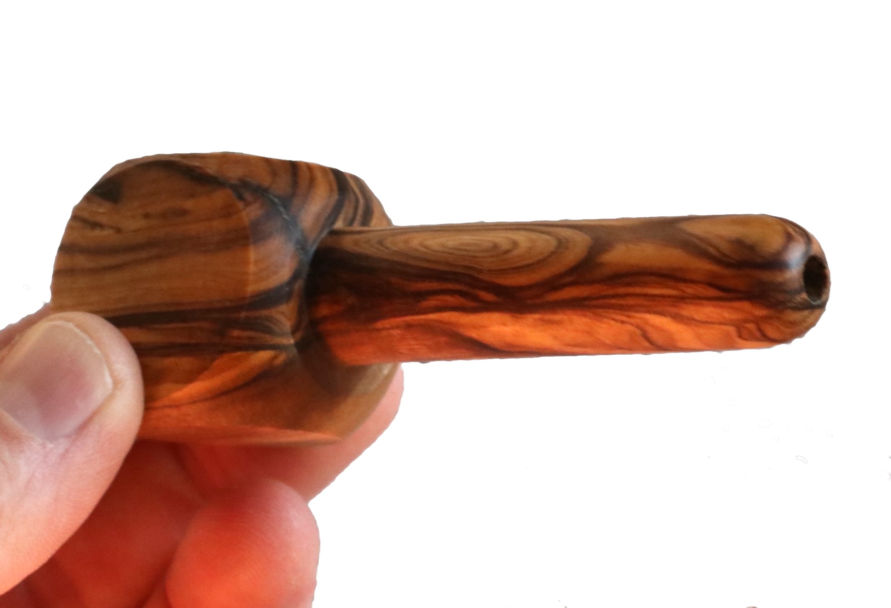 Olive Wood Pipe-Beautifully Handcrafted African Olive Wood Smoking Pipe - Olive Cob Pipe