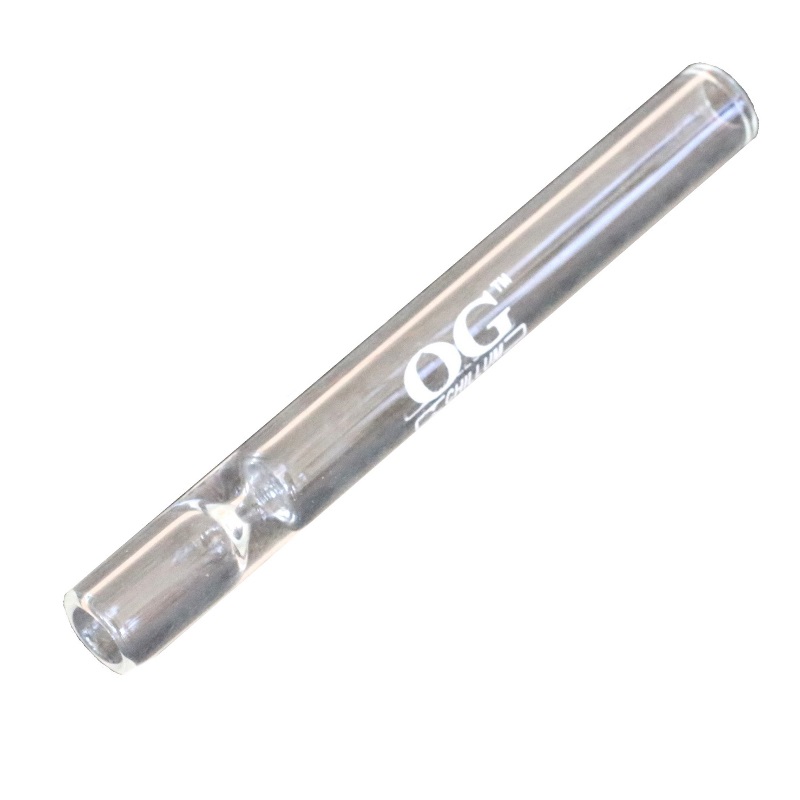4" Glass One Hitter- OG- Solid Multi Hitter Pipe - Exotic Wood Smoking Pipe