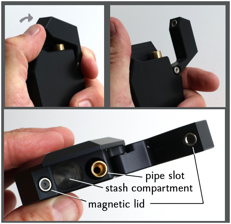 Casket Stash Metal Dugouts-4.5" Heavy Duty Stash Box w/ 2 Special One Hitter Pipes-21st Century Dugouts