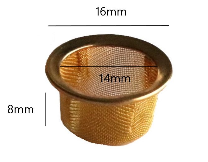 Brass Pipe Screens-14mm Brass Filter for Smoking Pipes-Pack of 5 Brass Screens