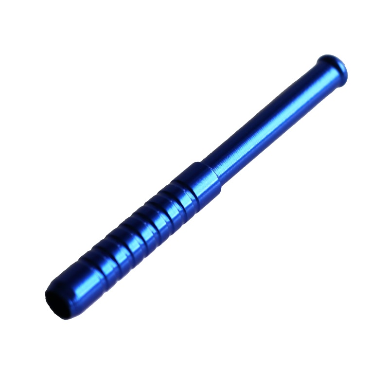 3" Blue Ribbed Metal Pipe-Designed for 4" Dugouts-Universal Fit - Ribbed Metal Pipe