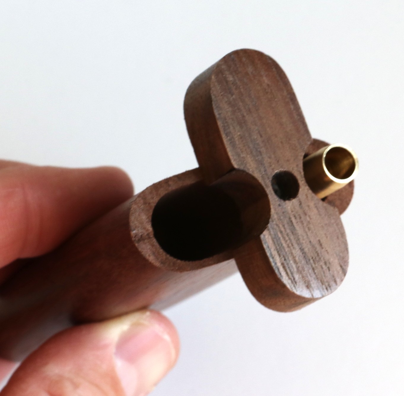4" Walnut Swivel Lid Dugout & One hitter pipe-American Made by Better Life - Walnut Swivel Lid Dugout