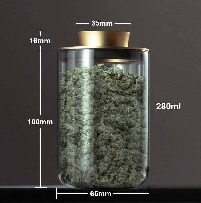 4" Stash Pro Herbal Storage Jars-PRO420 Large Glass Stash Jar