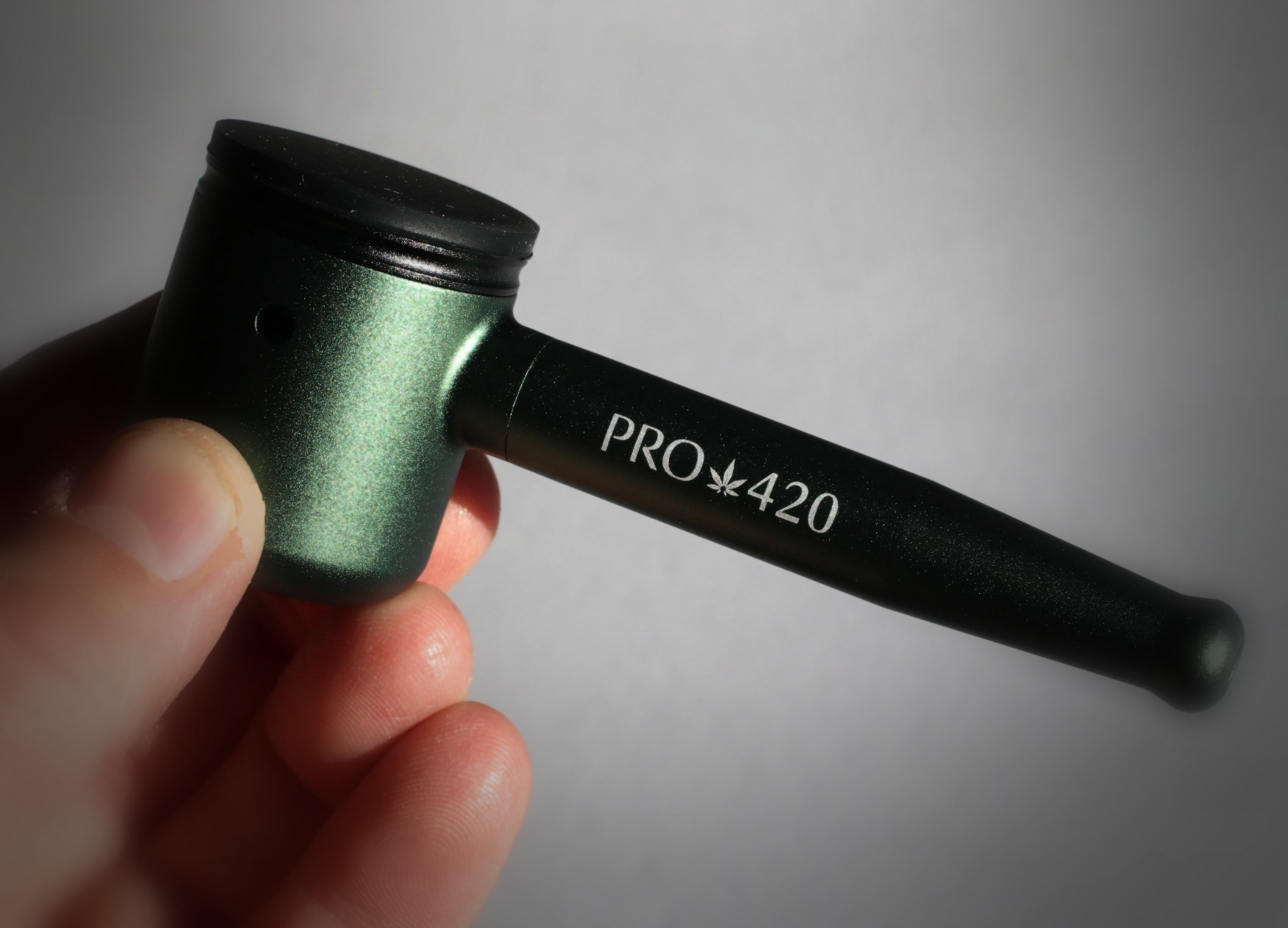 PRO 420 Aluminum Alloy Pipe-Lifetime Use-Large Bowl-4.5" Length-Green Heavy Duty Smoking Pipe - PRO 420 Aluminum Alloy Cob Pipe