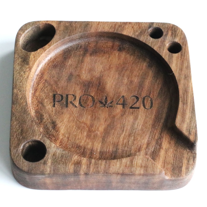 Mini Walnut Rolling Tray-PRO420 - Walnut Mini-Rolling Tray by PRO420