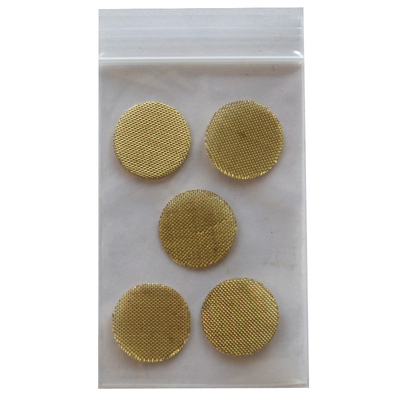 5 x .75" Brass Pipe Screens-Special Hemp Processing-Stiff Flex - 5 x .75' Brass Pipe Screens-Special Hemp Processing-Stiff Flex